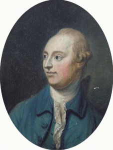 Portrait of The Right Honourable John Beresford, head and shoulders, in a blue jacket and white cravat