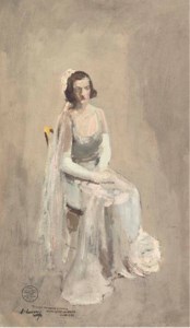 Lady Patricia Moore, study for Their Majesties' Court, Buckingham Palace