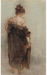 Figure with Dressing Gown