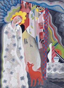 Elegant Woman in a Cityscape
