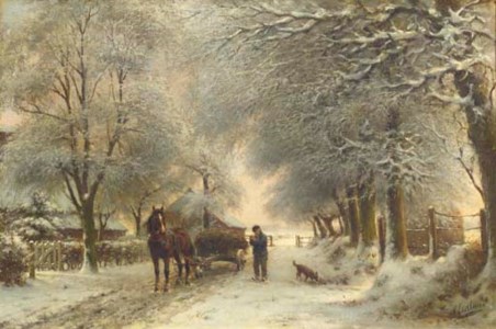 Pausing in the snow