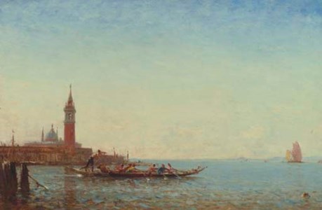 Gondole devant St. Georgio, Venice