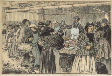 Scène de marché