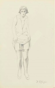 Stehende Frau