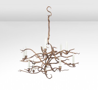 Claude Lalanne, Unique Structure végétale ceilling light with twelve lights