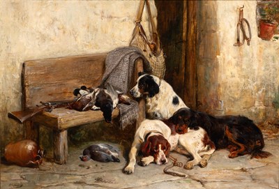 Gun Dogs with the Day's Bag