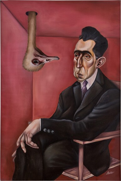 Man Interrupted by an Ostrich in the Pink Room | 在粉紅色的房間裡被鴕鳥打擾的男士