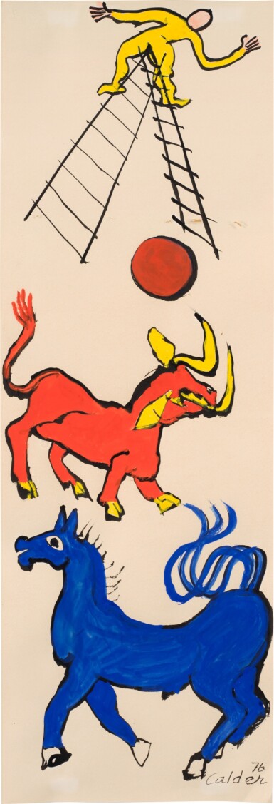 Acrobat, Bull, and Horse