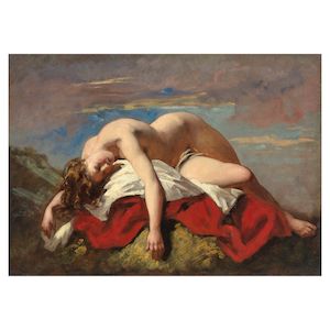 William Etty, RA (British, 1789-1849) Study of a sleeping woman