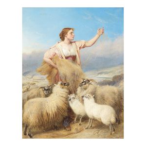 Richard Ansdell, RA (British, 1815-1885) Highland lassie