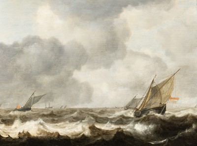 Sailing Vessels on a Choppy Sea