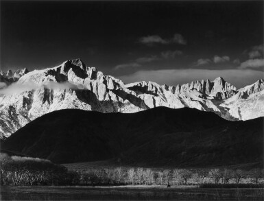 ‘Winter Sunrise, Sierra Nevada from Lone Pine, California’
