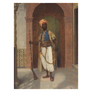 Arthur von Ferraris (Hungarian, 1856-1936) A North African guard