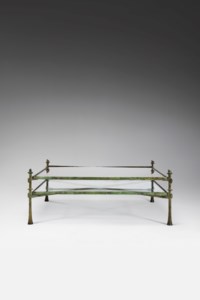 Diego Giacometti, Grande table basse à deux plateaux aux grenouilles