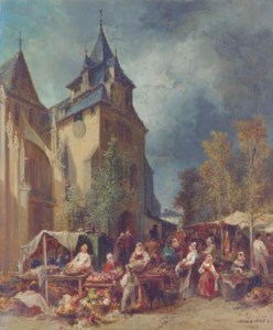 A bustling marketplace