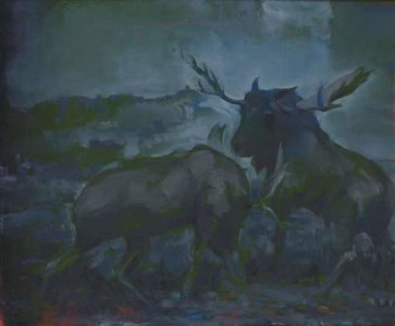 Untitled (Two Moose)