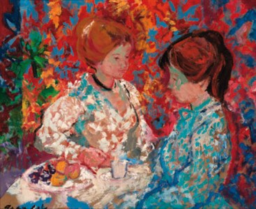 Jeune filles dans un intérieur