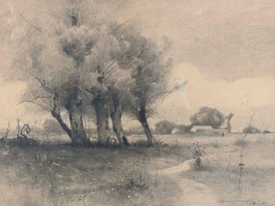 Landscape with cottage; and Jersey landscape