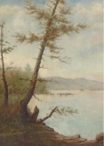 Along the lake shore