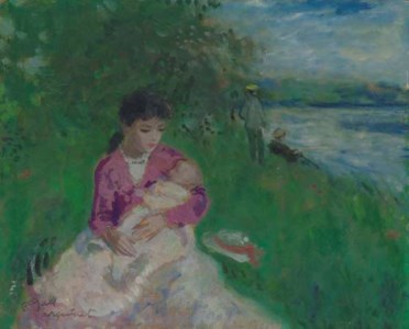 La jeune maman et le nouveau-né à Argenteuil