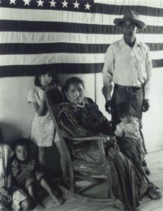 Navaho Family with Flag, 1950
