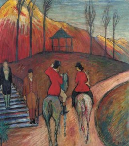 Landschaft mit Reiter und Reiterin