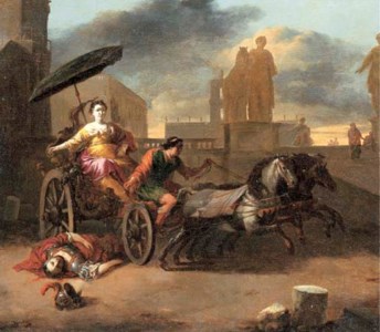The Death of Servius Tullius with Tullia in her Chariot