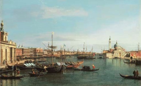 The Bacino di San Marco, looking east from the mouth of the Giudecca, the Dogana and the Riva degli Schiavone to the left and San Giorgio Maggiore to the right