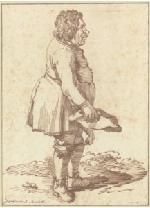 Caricature of the gardener at the Villa Sacchetti