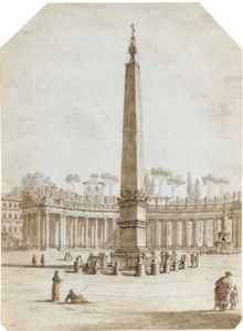 The piazza and colonnade of Saint Peter's, Rome