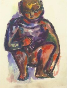 Seated figure; and Mother and baby