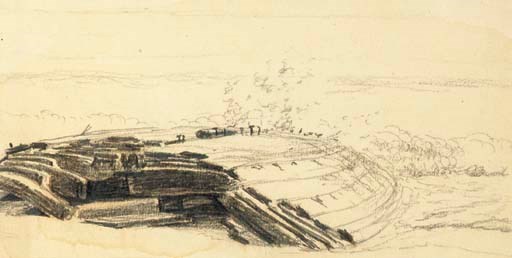 Landscape study; and a companion study of a tree
