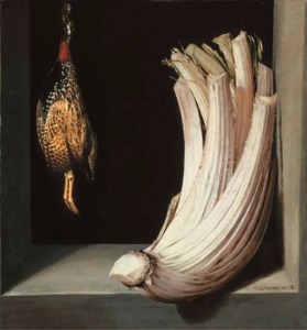 Bodegón with a cardoon and francolin