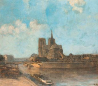 The Seine before Notre Dame, Paris