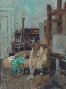 Model in a studio