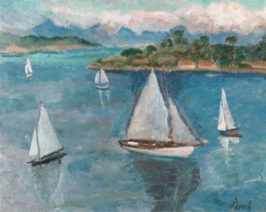 Sailing boats in a Mediterranean bay