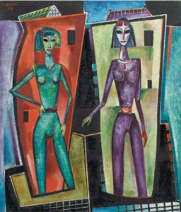 Two women in the street