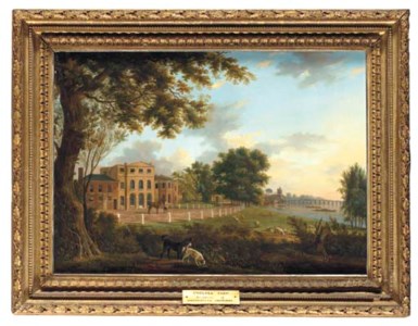 View of Chelsea Farm with the Thames and Battersea Bridge
