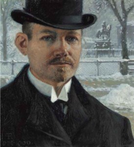 Self-portrait, Nytorv in Winter