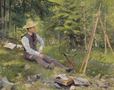 The artist at his easel