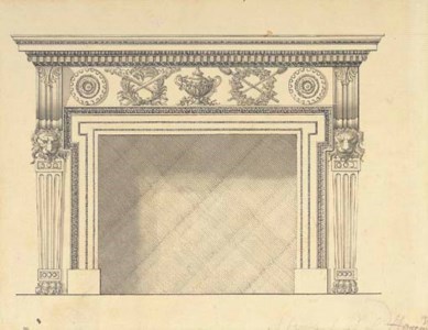 Design for a chimney-piece for Simon Harcourt, 1st Earl Harcourt, (d. 1777, Nuneham Park, Oxfordshire