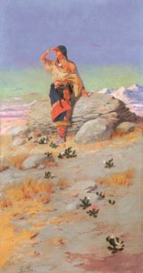 Indian Maiden on a Rock