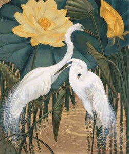 Egrets and Lotus