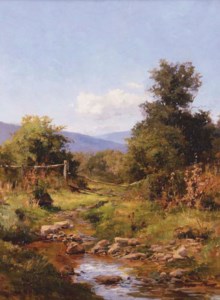 Landscape with Stream and Broken Fence