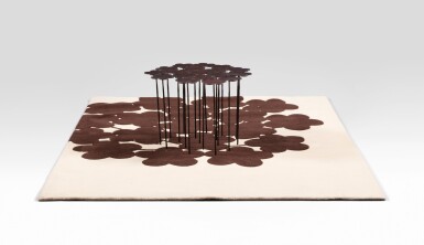 Table et tapis Ombre chinée, pièce unique