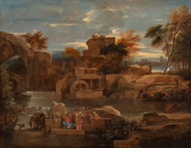 Landscape with the Holy Family resting | Paysage avec le repos de la Sainte Famille