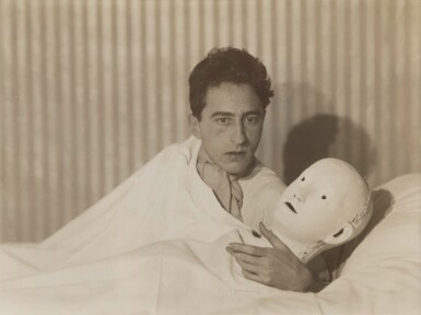 Jean Cocteau with Mask