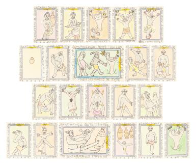 Mythologie Bété: la légende de 'Zignonkplebhlo', A Series of 21 Drawings