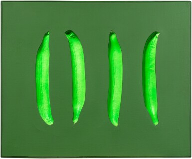 The four green cucumbers