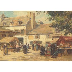 Terrick John Williams, RA (British, 1860-1936) In the market place